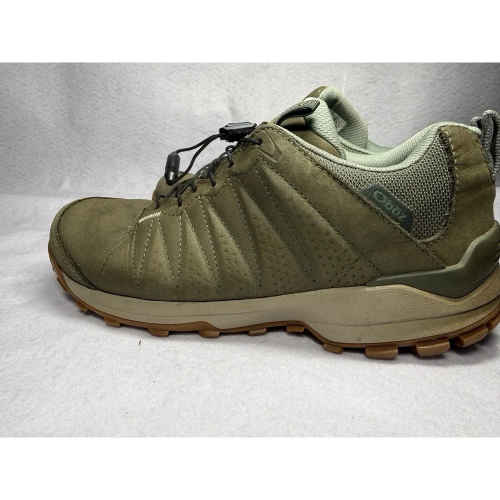 Oboz B-DRY Waterproof Leather Hiking Shoes Womens 8.5 Olive Green Trail Outdoor